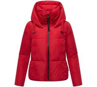 MARIKOO Damen Winterjacke warme Steppjacke mit hohem Kragen und wasserdichtem Verschluss Ninikaa XVI Deep Red Gr. XXL