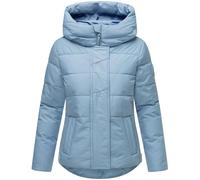 MARIKOO Damen Winterjacke warme Steppjacke mit integrierten Rucksack-Trägern Elira 16 Powder Blue Gr. XL