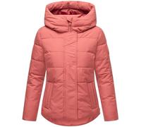 MARIKOO Damen Winterjacke warme Steppjacke mit integrierten Rucksack-Trägern mit Elira 16 Rouge Gr. 3XL