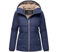 MARIKOO Damen Winterjacke warme Steppjacke mit Kapuze Alemee 16 Bright Navy Gr. XS