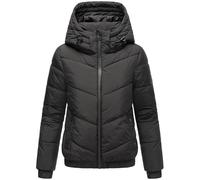 MARIKOO Damen Winterjacke warme Steppjacke mit Kapuze Nayanaa XVI Black Gr. S