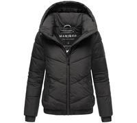 MARIKOO Damen Winterjacke warme Steppjacke mit Kapuze Nayanaa XVI Black Gr. XL