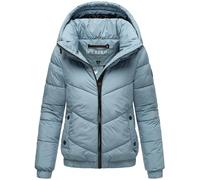 MARIKOO Damen Winterjacke warme Steppjacke mit Kapuze Nayanaa XVI Powder Blue Gr. XXL