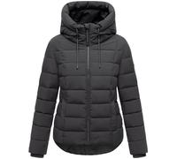 MARIKOO Damen Winterjacke warme Steppjacke mit Kapuze Tayenaa 16 Anthracite Gr. S