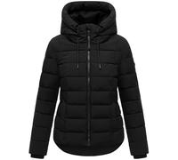 MARIKOO Damen Winterjacke warme Steppjacke mit Kapuze Tayenaa 16 Black Gr. M