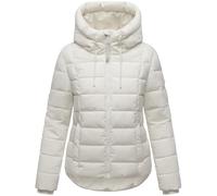 MARIKOO Damen Winterjacke warme Steppjacke mit Kapuze Tayenaa 16 Offwhite Gr. M