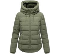 MARIKOO Damen Winterjacke warme Steppjacke mit Kapuze Tayenaa 16 Olive Leaf Gr. XXL