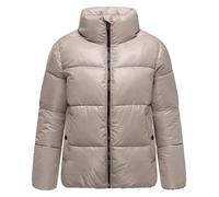 MARIKOO Damen Winterjacke warme Steppjacke mit Stehkragen Hazalee 16 Light Taupe Gr. S