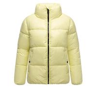 MARIKOO Damen Winterjacke warme Steppjacke mit Stehkragen Hazalee 16 Pastell Yellow Gr. L