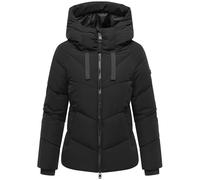 MARIKOO Damen Winterjacke warme Steppjacke mit verstellbarer Kapuze Kwamee 16 Black Gr. XS