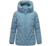MARIKOO Damen Winterjacke warme Steppjacke Winterjacke mit Raffinierter Steppung Kuschelnasee 16 Powder Blue Gr. XS