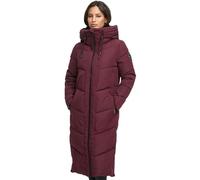 MARIKOO Damen Winterjacke Wintermantel Parka lange Winter Stepp Jacke B979 [B979-Nadar-Wine-Gr.S]