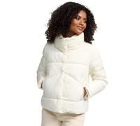 MARIKOO Damen Winterjacke (XS-3XL) - 4 Taschen, hochstehender und gefütterter Kragen, Steppjacke, Warme Jacke Frauen - N022 (M, Offwhite)