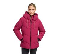 MARIKOO Damen Winterjacke (XS-3XL) - gesteppt, mit fest integrierter Kapuze, 4 Taschen - N078 - BerryWine Größe M - Gr.M