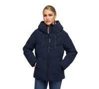 MARIKOO Damen Winterjacke (XS-3XL) - gesteppt, mit fest integrierter Kapuze, 4 Taschen - N078 - Navy Größe M - Gr.M