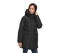 MARIKOO Damen Winterjacke (XS-5XL) - gesteppt, mit Kapuze, Fleecefutter - N058 - Schwarz Größe XS - Gr.XS