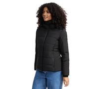 MARIKOO Damen Winterjacke (XS-6XL) - Steppjacke, hochstehender gefütterter Kragen, geringes Eigengewicht, Warme Jacke Frauen - N025 (5XL, Schwarz)