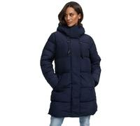MARIKOO Damen Winterjacke (XS-6XL) - Wasserabweisend, teils mit Fleece, hochstehender Kragen, Steppjacke mit Kapuze, Warme Jacke Frauen - N008
