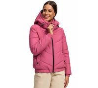 MARIKOO Damen Winterjacke (XS-XXL) - Abnehmbare Kapuze, hoher Kragen, 4 Taschen, leichte Steppjacke, Warme Jacke Frauen - N002 (M, B-Rouge)