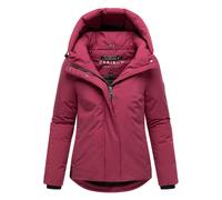 MARIKOO Damen Winterjacke (XS-3XL) - mit Kapuze, gefütterte Außentaschen, Belüftungsschlitze - N113 - BerryWine Größe M - Gr.M