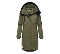 Marikoo Damen Wintermantel mit Kapuze & Taillierungsband - Anoukaa 3XL