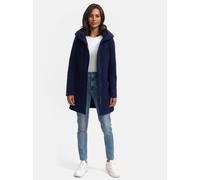 MARIKOO Damen Mantel Trenchcoat Wintermantel Übergangs Jacke Parka Lang B819 [B819-Maik-Navy-Gr.M]