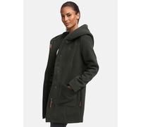 MARIKOO Damen Mantel Trenchcoat Wintermantel Übergangs Jacke Parka Lang B819 [B819-Maik-Olive-Gr.S]
