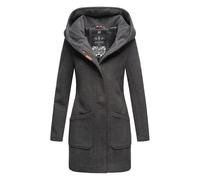 Marikoo Damen Wintermantel mit Kapuze und tailliertem Schnitt XL