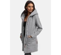 Marikoo Damen Wintermantel mit Kapuze und tailliertem Schnitt XL