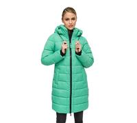 MARIKOO Damen Wintermantel (S-3XL) - gesteppt, abnehmbare Kapuze - N075 - CryGreen Größe M - Gr.M