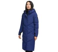 MARIKOO Damen Wintermantel (S-5XL) - gesteppt, abnehmbare Kapuze, Druckknopfverschlussleiste - N101 - Navy Größe L - Gr.L
