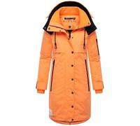 MARIKOO Damen Wintermantel warmer Parka mit Taillenzugband und abnehmbarer Kapuze Anoukaa 16 Apricot Sorbet Gr. L