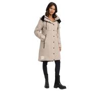 MARIKOO Damen Wintermantel warmer Parka mit Taillenzugband und abnehmbarer Kapuze Anoukaa 16 S-3XL