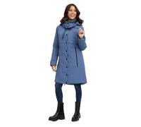 MARIKOO Damen Wintermantel warmer Parka mit Taillenzugband und abnehmbarer Kapuze Anoukaa 16 S-3XL