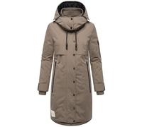 MARIKOO Damen Wintermantel warmer Parka mit Taillenzugband und abnehmbarer Kapuze Anoukaa 16 S-3XL