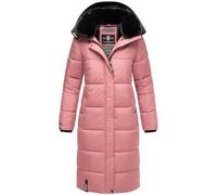 MARIKOO Damen Wintermantel warmer Steppmantel lang mit abnehmbarer Kapuze Reliziaa Pastel Purple Gr. 3XL