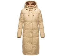 MARIKOO Damen Wintermantel warmer Steppmantel lang mit Kapuze Soranaa XS-XXL