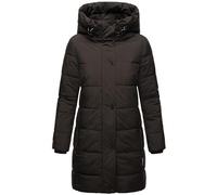MARIKOO Damen Wintermantel warmer Steppmantel lang mit Kapuze und hohem Kragen Karumikoo XVI XS-5XL
