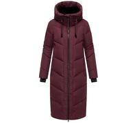 MARIKOO Damen Wintermantel warmer Steppmantel lang mit verstellbarer Kapuze und hohem Kragen Nadaree XVI XS-5XL