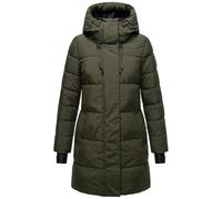 MARIKOO Damen Wintermantel Warmer Steppmantel lang mit Verstellbarer Kapuze und reflektierenden Details Kaituu XVI XS-6XL