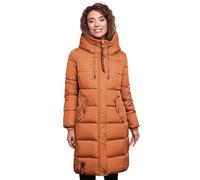 MARIKOO Damen Wintermantel Winterjacke mit Kapuze Steppmantel B941 [B941-Yuik-Cinnamon-Gr.M]