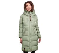 MARIKOO Damen Wintermantel Winterjacke mit Kapuze Steppmantel B941 [B941-Yuik-Smokey-Mint-Gr.M]