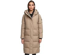 MARIKOO Damen Wintermantel (XS-3XL) - gesteppt, abnehmbare Kapuze, Bewegungsschlitz - N099
