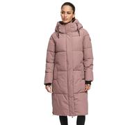 MARIKOO Damen Wintermantel (XS-3XL) - gesteppt, mit Kapuze & Reißverschlussschlitze - N082 - Mauve Größe M - Gr.M