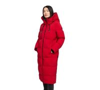 MARIKOO Damen Wintermantel (XS-5XL) - gesteppt, abnehmbare Kapuze, winddicht - N102 - DeepRed Größe XS - Gr.XS