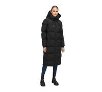 MARIKOO Damen Wintermantel (XS-5XL) - gesteppt, abnehmbare Kapuze, winddicht - N102 - Schwarz Größe 3XL - Gr.3XL