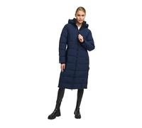 MARIKOO Damen Wintermantel (XS-6XL) - gesteppt, abnehmbare Kapuze, 6 Taschen, Rippkragen - N079 - Navy Größe 3XL - Gr.3XL