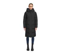 MARIKOO Damen Wintermantel (XS-6XL) - gesteppt, lange Form, abnehmbare Kapuze, Magnettaschen - N057