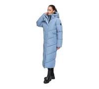MARIKOO Damen Wintermantel (XS-6XL) - gesteppt, mit Kapuze, Belüftungsschlitz - N090 - PowderBlue Größe L - Gr.L