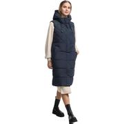 Steppweste MARIKOO "Narikaa", Damen, Gr. XL, blau (navy), Obermaterial: 100% Polyester; Innenseite: 100% Polyester, Westen Steppweste, mit weichem Teddyfell (16715138-XL) navy